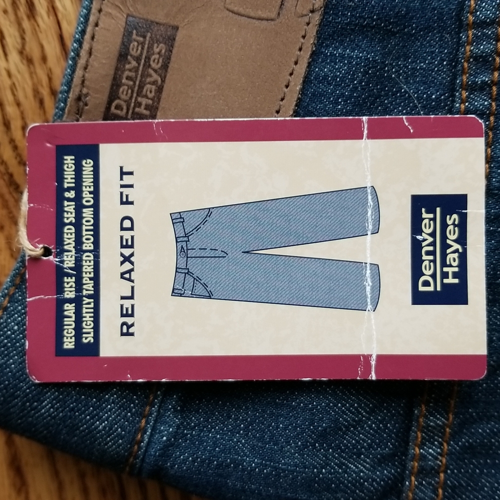 (34W/32L) NWT Denver Hayes Men's Relaxed Fit Regular Rise Jeans ❤ 100% Cotton - Picture 2 of 10
